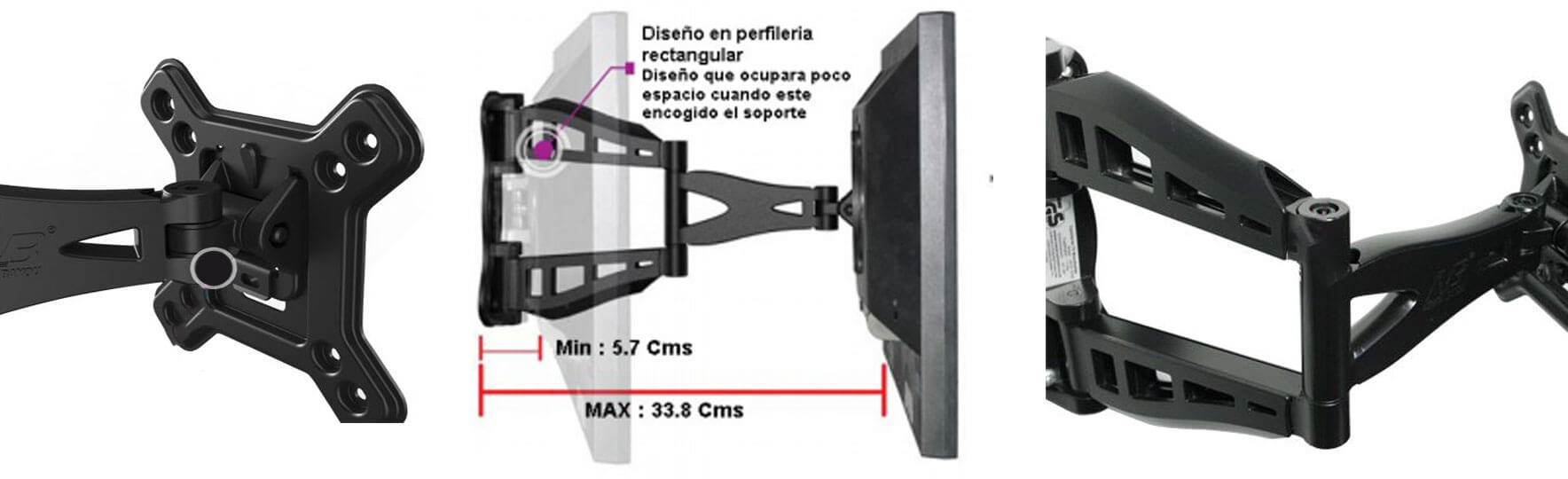 Soporte extension corta para televisor o monitor